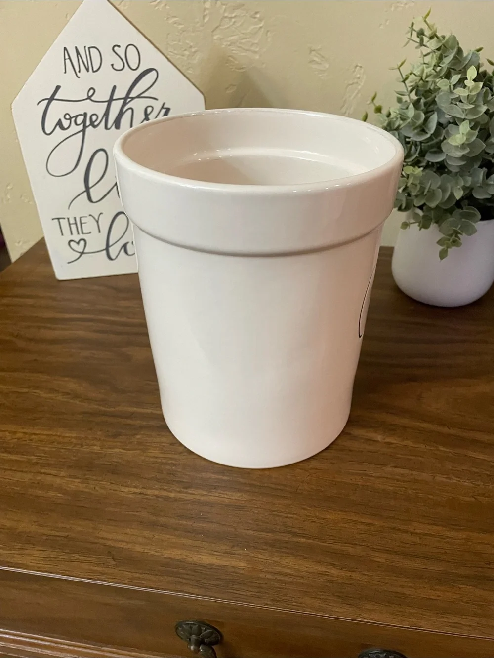 Rae Dunn White 'COOK' Ceramic Utensil Crock